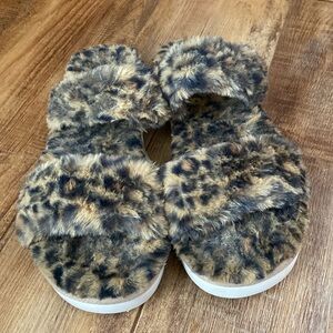 Koolaburra by UGG furr- Ah Cheetah brown & black Faux-Fur Slide Slippers size 11